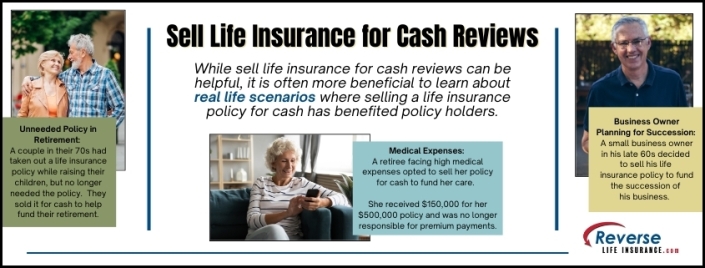 Sell Life Insurance for Cash Reviews Sell life insurance for cash reviews can be helpful as are real life scenarios shown in this infographic.